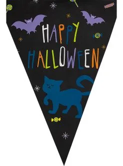 Funidelia 1 Halloween Pompoen Banner - Happy Halloween -🎃 Halloween Winkel 1 halloween pompoen banner happy halloween 3