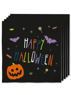 Funidelia 16 Halloween Pompoen Servetten (33 X 33cm) - Happy Halloween