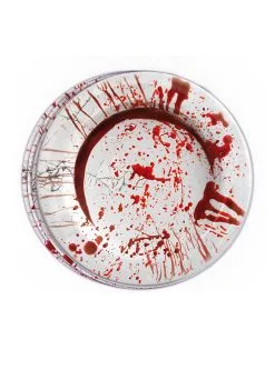 Funidelia 6 Bloederige Borden (23cm) - Halloween