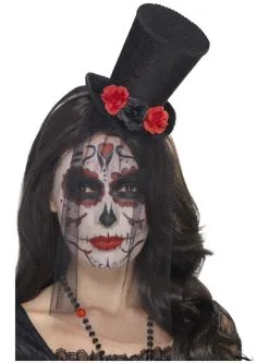 Funidelia Catrina Hoed Haarband Met Rozen En Sluier