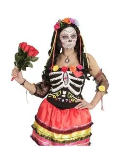 Funidelia Catrina Multi Kleuren Rozen Haarband Voor Volwassenen -🎃 Halloween Winkel catrina multi kleuren rozen haarband voor volwassenen 3