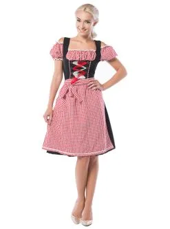 Funidelia Rode En Zwarte Oktoberfest Dirndl Voor Vrouwen