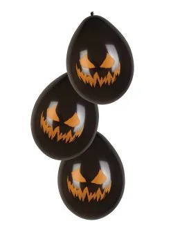 Funidelia 6 Creepy Pumpkin Ballonnen (25 Cm)