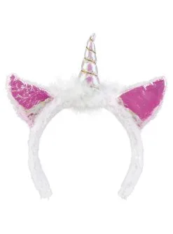 Funidelia Witte Eenhoorn Haarband Voor Volwassenen