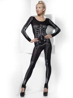 Funidelia Zwart Strak Pak Met Skelet Afdruk