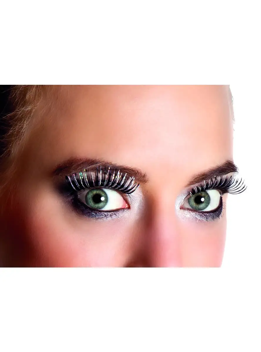 Funidelia Zwarte Wimpers Van Ijsprinses Voor Vrouw 2 Funidelia Zwarte Wimpers Van Ijsprinses Voor Vrouw - Afbeelding 2